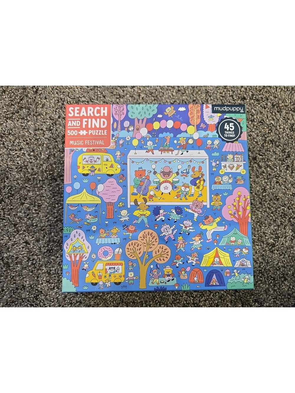 Mudpuppy Music Festival Search & Find 500 Pc Puzzle New